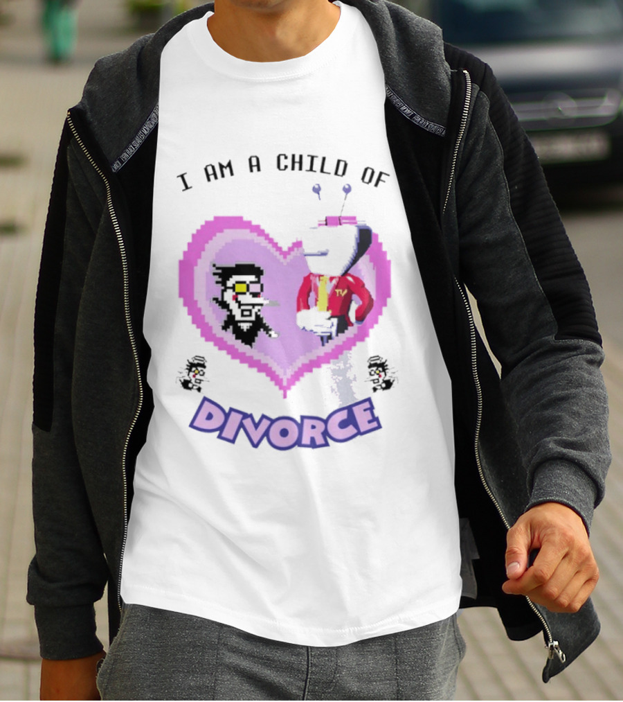 I Am A Child Of Divorce Heart Spamton Tenna Pixel T-Shirt