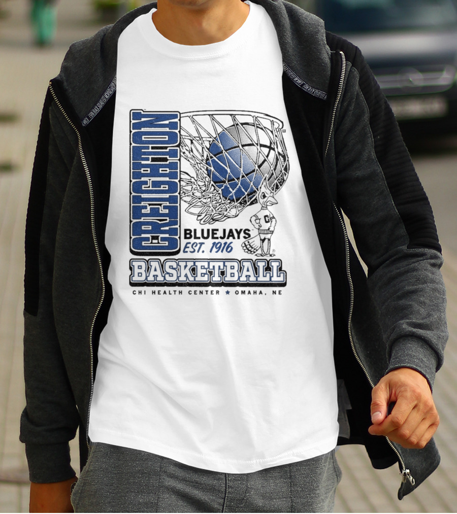 Creighton Bluejays Basketball Est. 1916 CHI Health Center Omaha NE T-Shirt