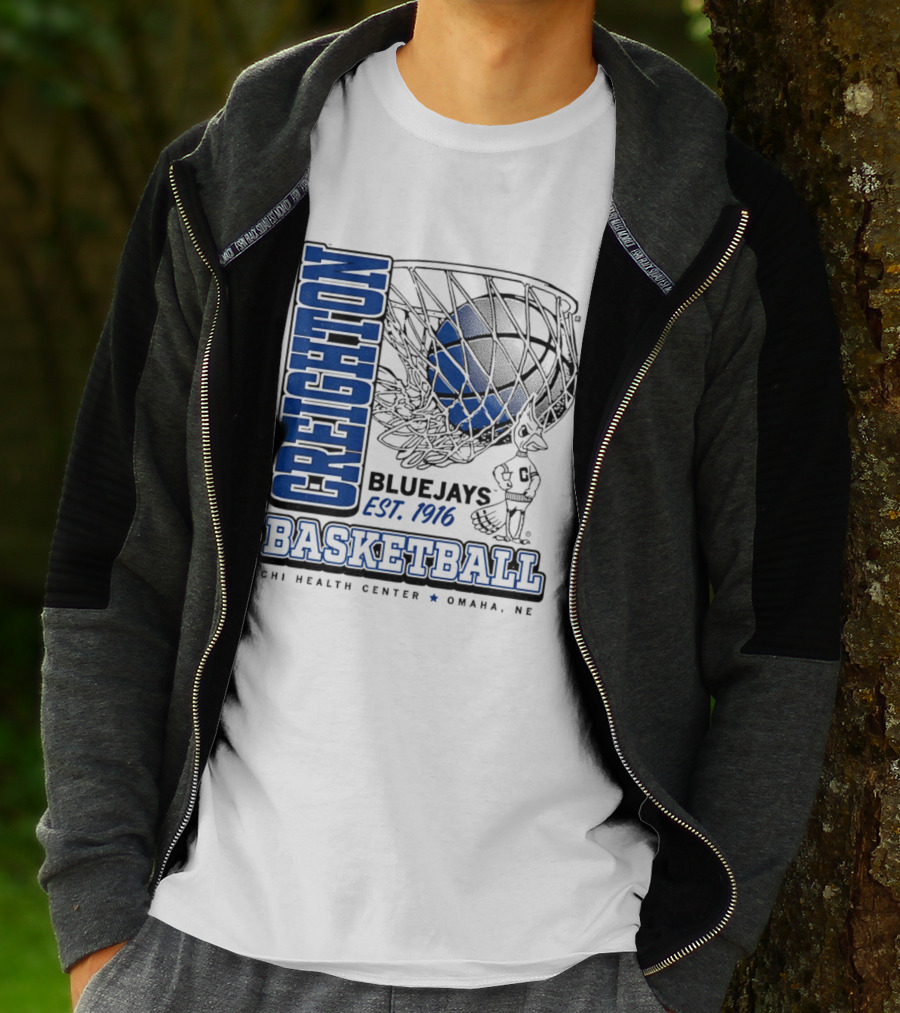 Creighton Bluejays Basketball Est 1916 CHI Health Center Omaha Nebraska T-Shirt