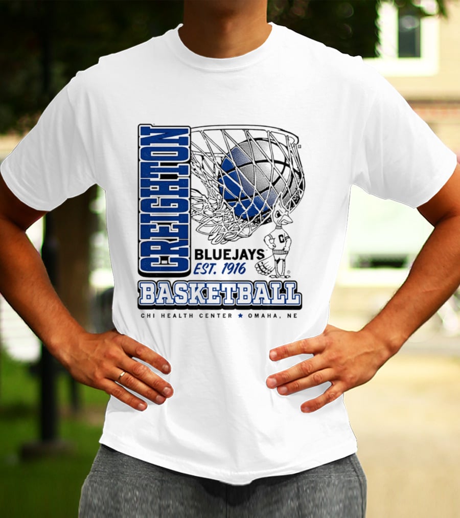 Creighton Bluejays Basketball Est 1916 CHI Health Center Omaha Nebraska T-Shirt