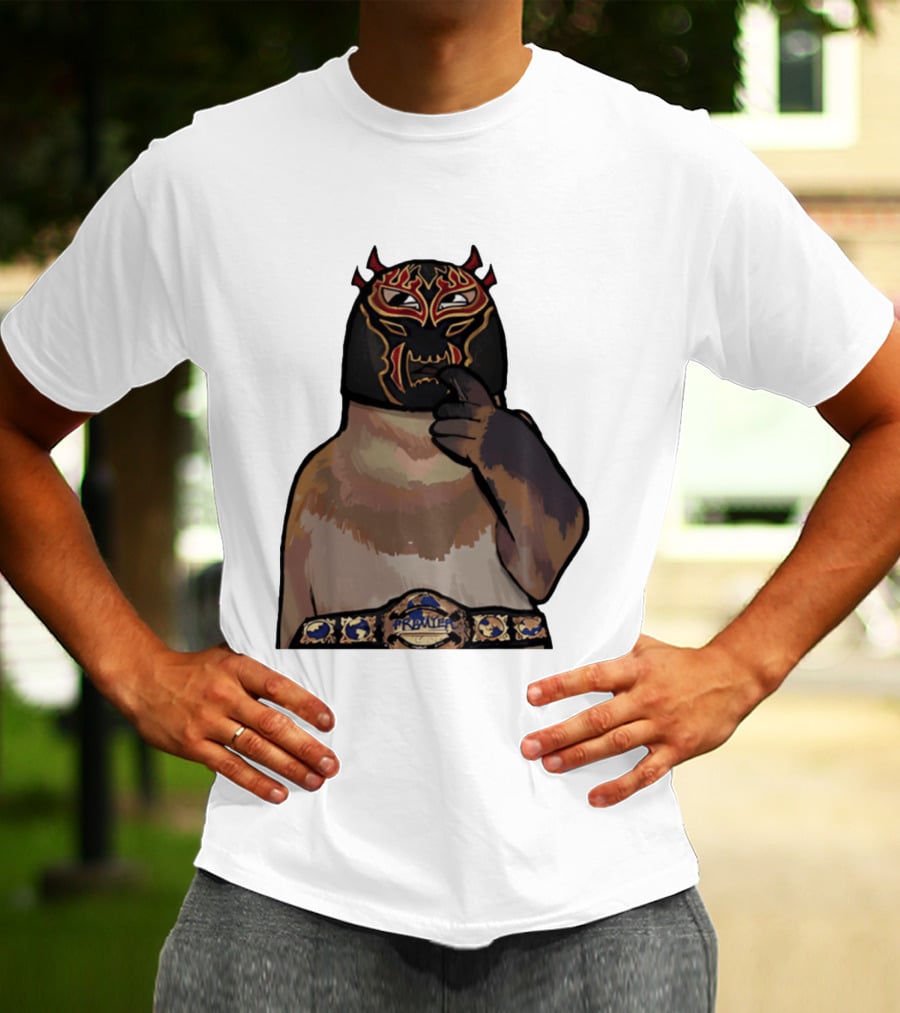 PrawTel Wrestling Champion Luchador Masked Monkey T-Shirt