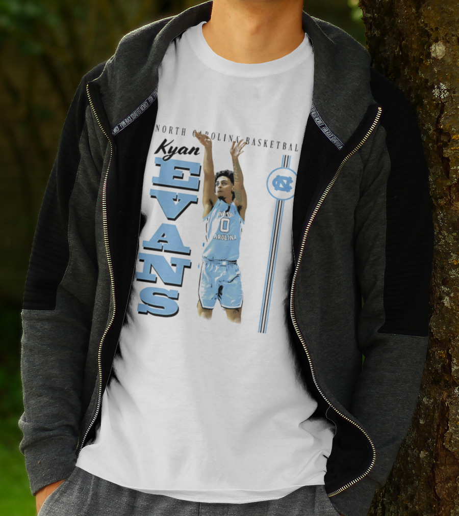 Kyan Evans North Carolina Basketball Tar Heels Team Spirit T-Shirt