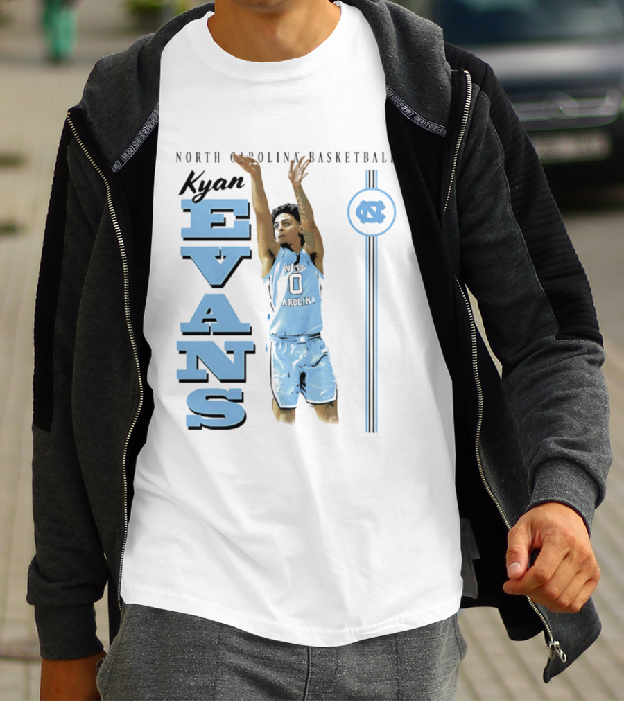 Kyan Evans North Carolina Basketball Tar Heels Team Spirit T-Shirt