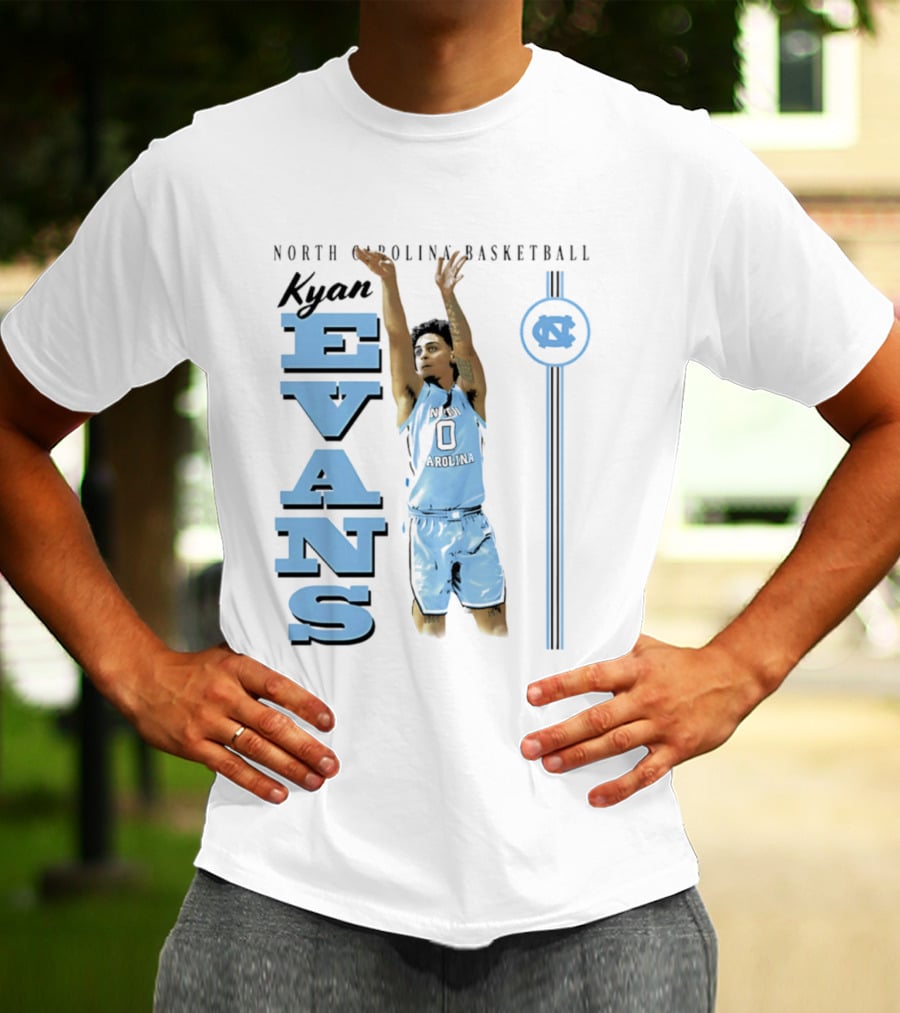 Kyan Evans North Carolina Basketball Tar Heels Team Spirit T-Shirt