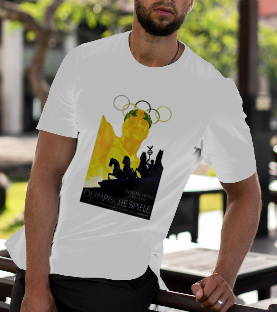 Berlin 1936 1 16 Aug Olympische Spiele Olympische Ringe Quadriga T-Shirt