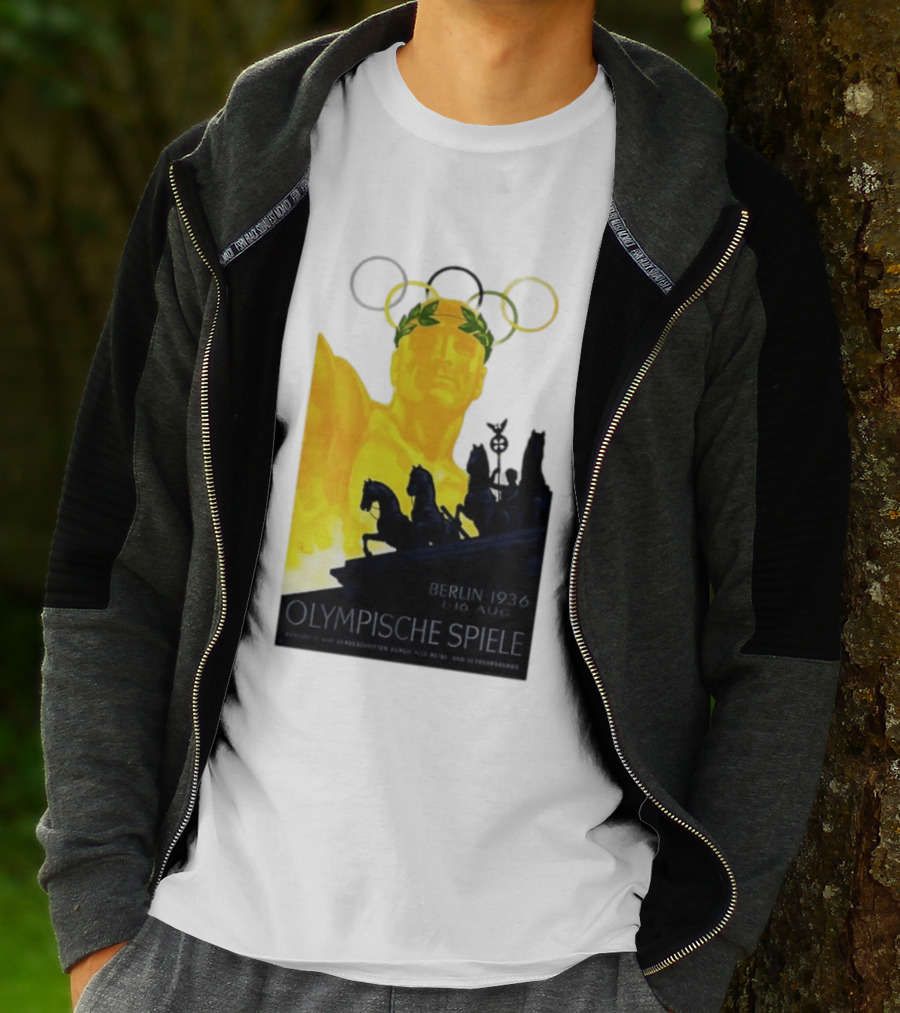 Berlin 1936 1 16 Aug Olympische Spiele Olympische Ringe Quadriga T-Shirt