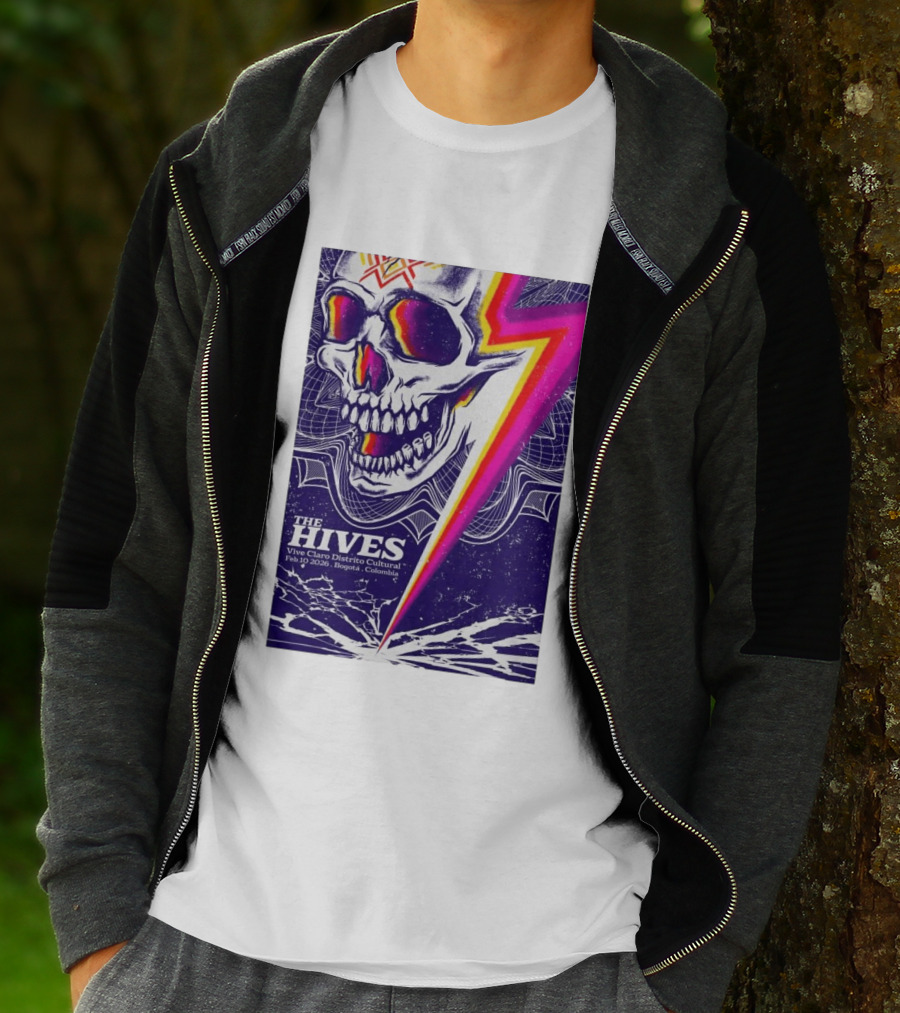 The Hives Vive Claro Distrito Cultural Bogotá Skull Lightning Feb 10 2026 T-Shirt