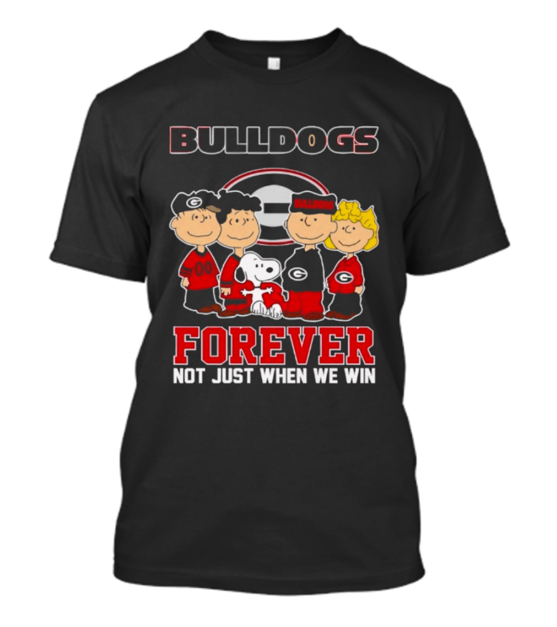 Bulldogs Snoopy Friends Forever Not Just When We Win T-Shirt
