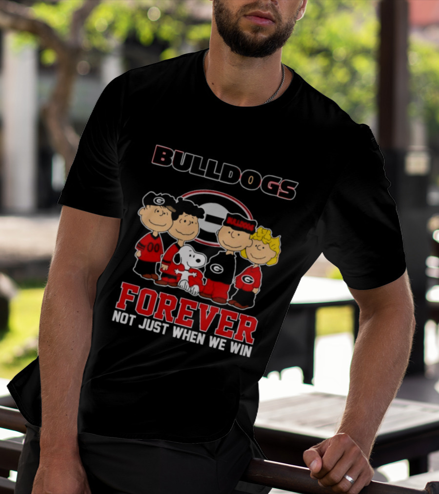 Bulldogs Snoopy Friends Forever Not Just When We Win T-Shirt