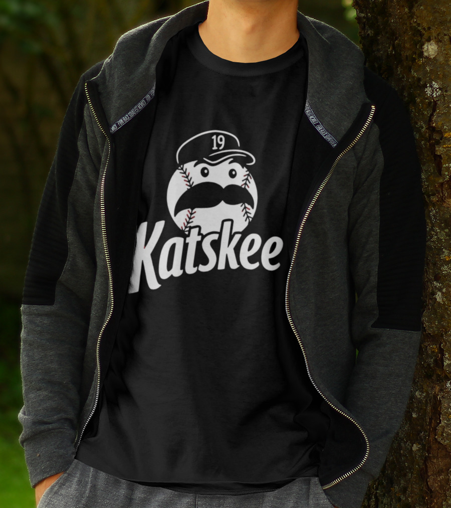 Katskee 19 Baseball Mustache Character With Nebraska T-Shirt