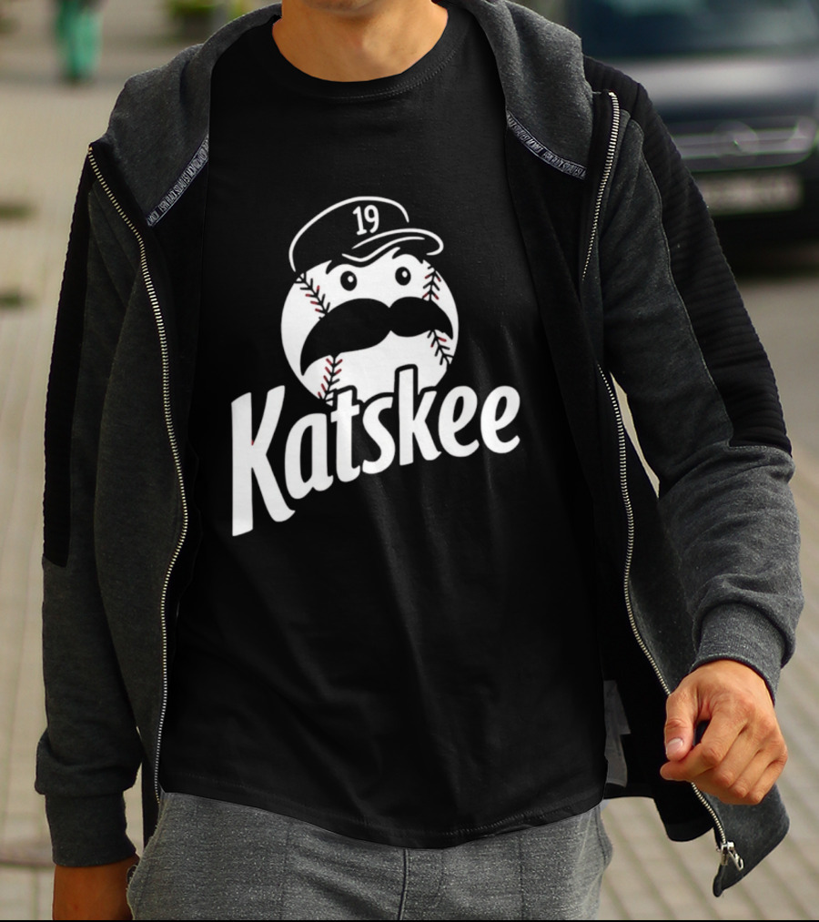 Katskee 19 Baseball Mustache Character With Nebraska T-Shirt