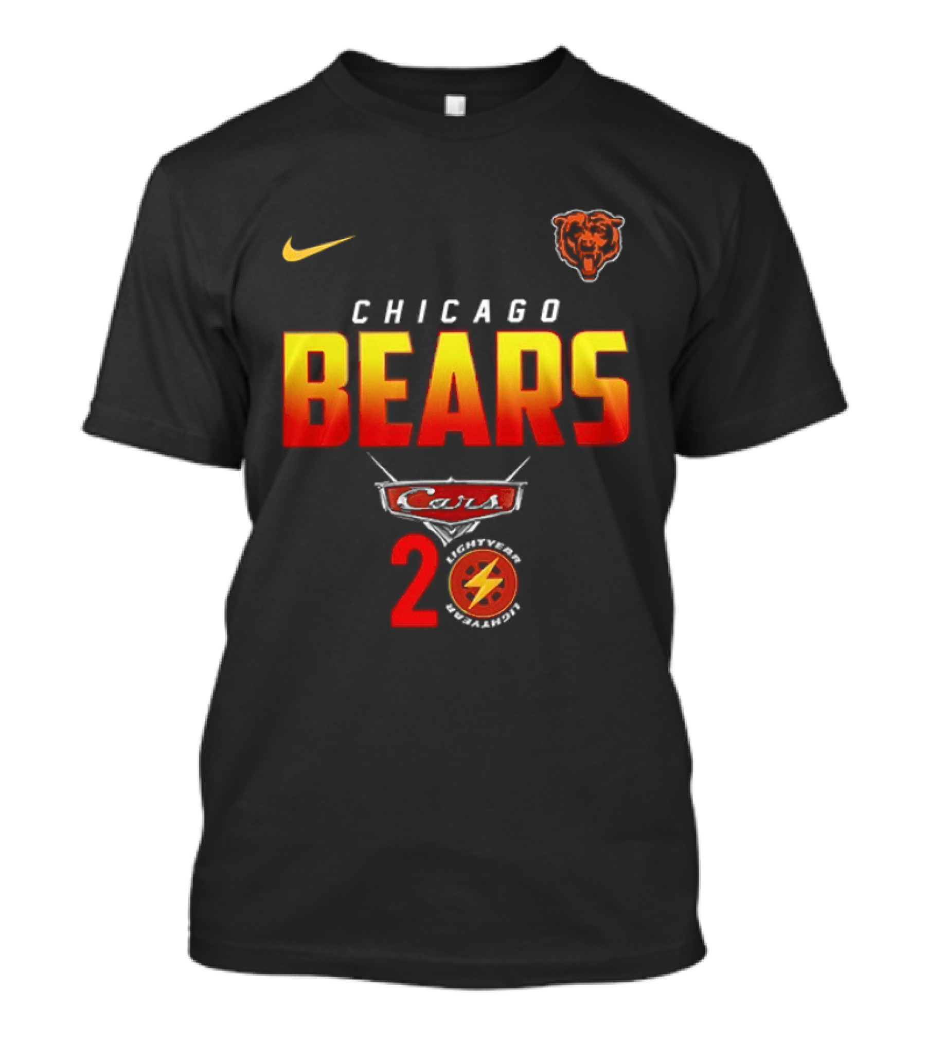 Chicago Bears Cars 20th Anniversary Nike Collaboration With Lightning T-Shirt