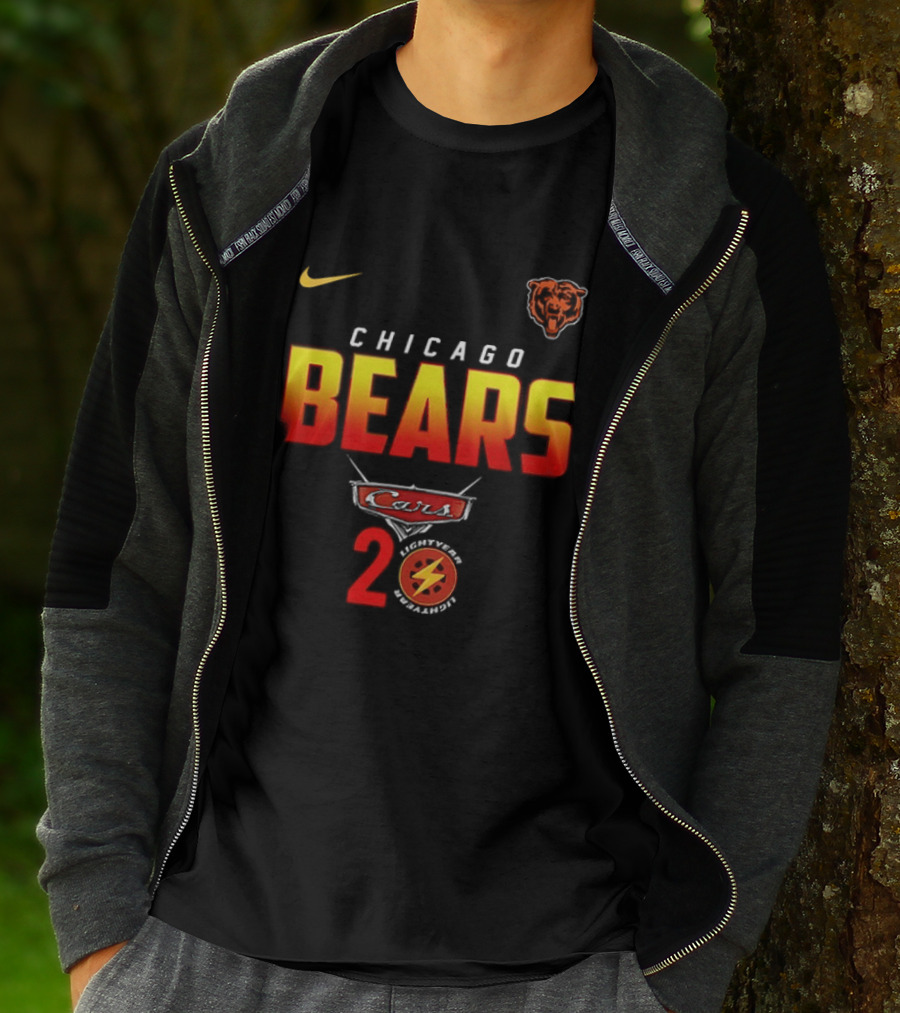 Chicago Bears Cars 20th Anniversary Nike Collaboration With Lightning T-Shirt