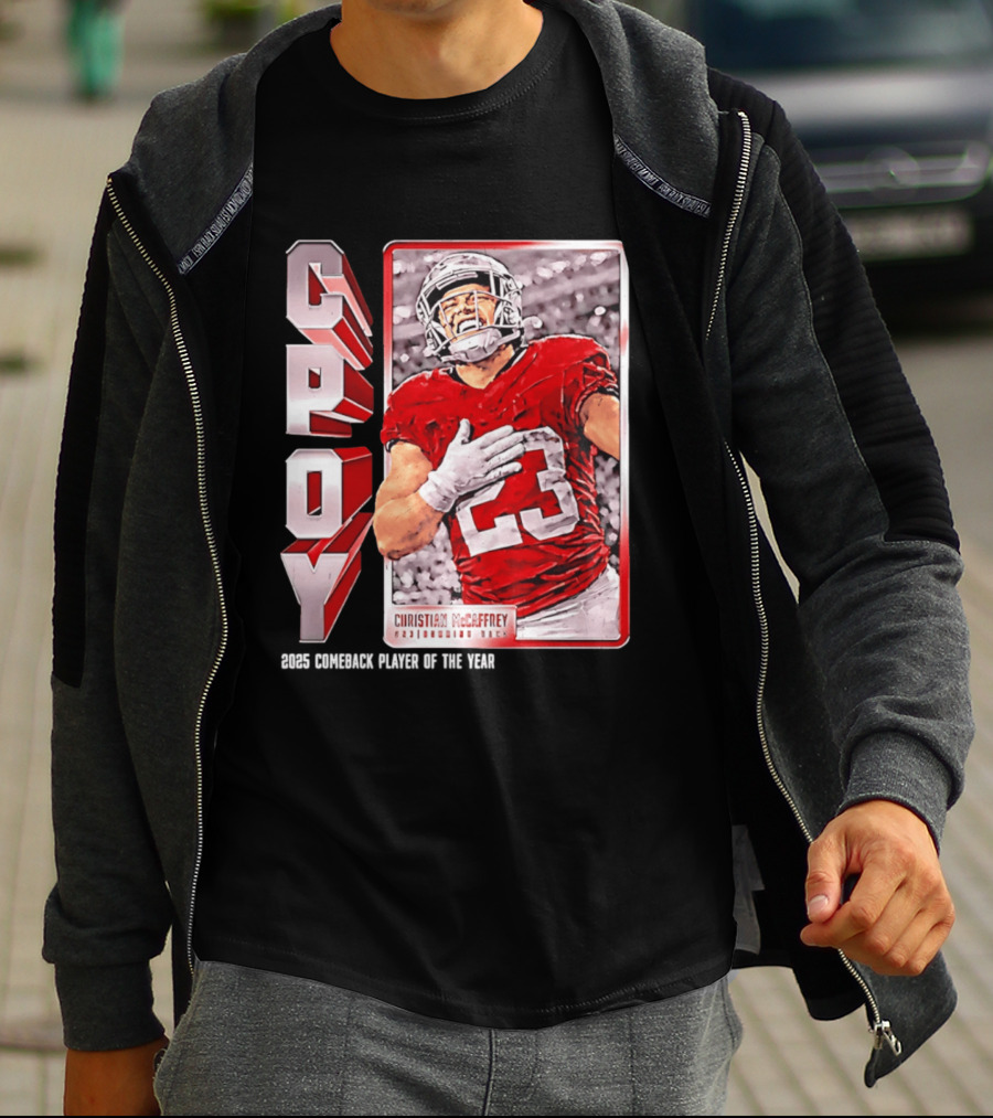 Christian Mccaffrey San Francisco 49ers CPOY 2025 Football Star T-Shirt
