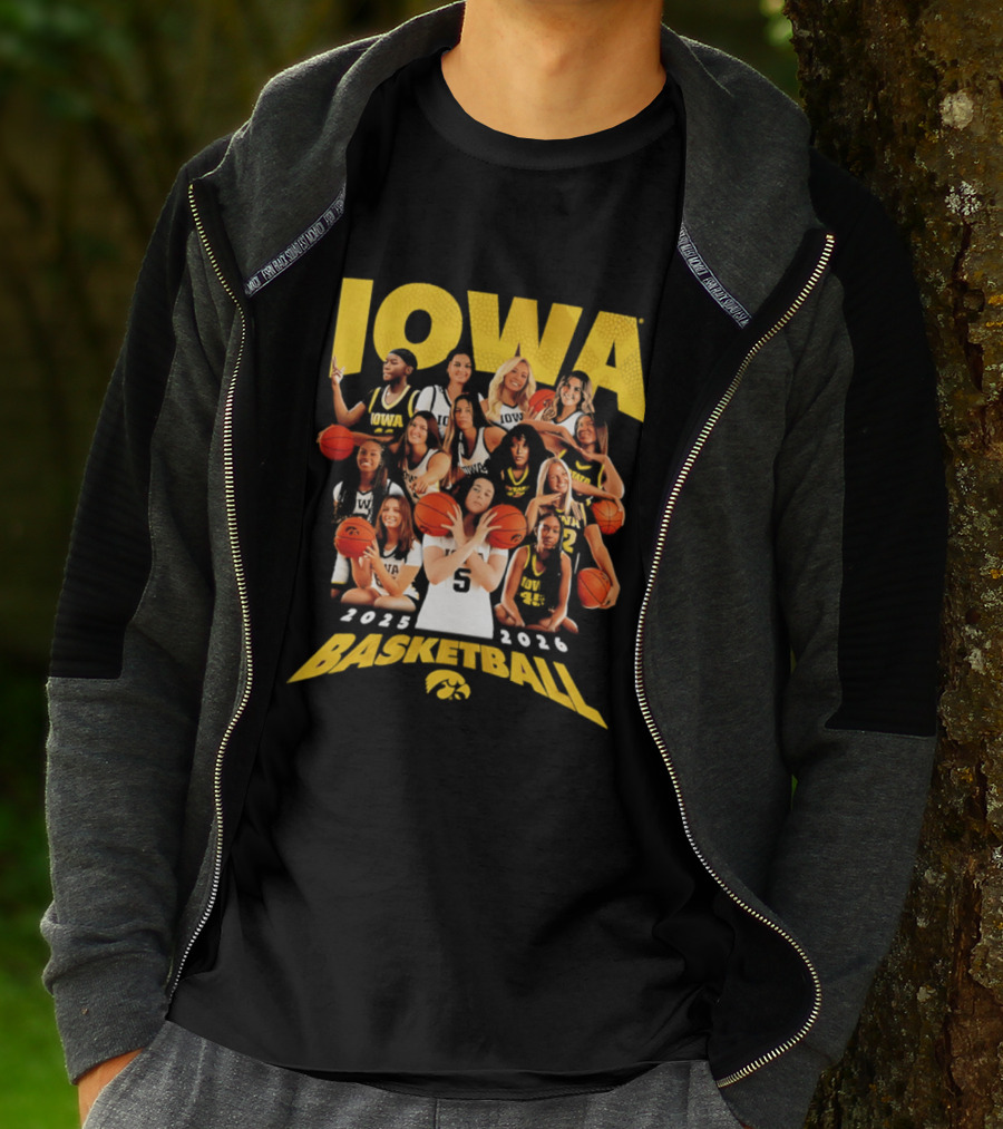 Iowa Women's Basketball Team 2025 2026 Collage T-Shirt