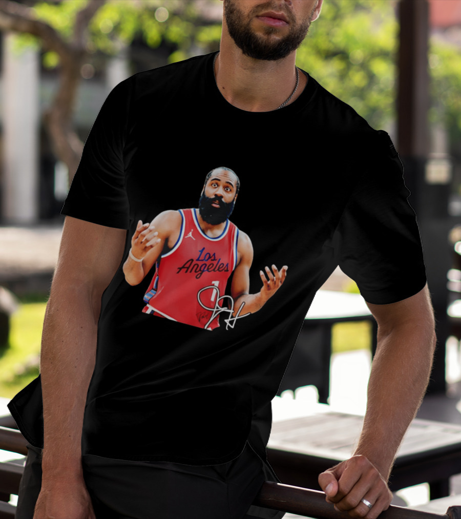 James Harden Los Angeles Basketball Jersey Player Collage T-Shirt