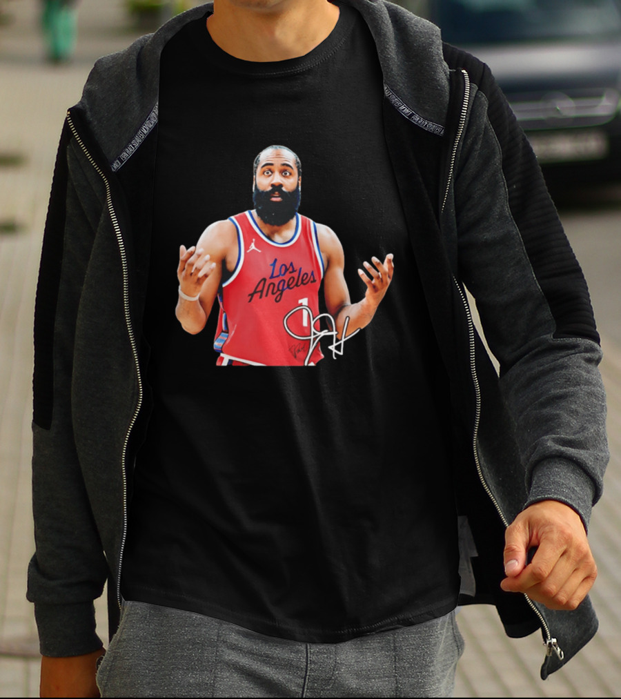 James Harden Los Angeles Basketball Jersey Player Collage T-Shirt