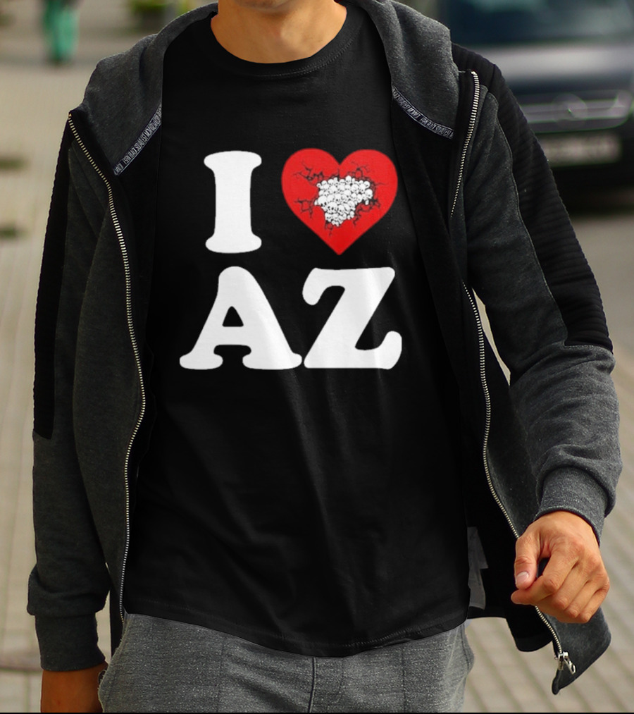 Gatecreeper I Heart Arizona Skull Heart T-Shirt