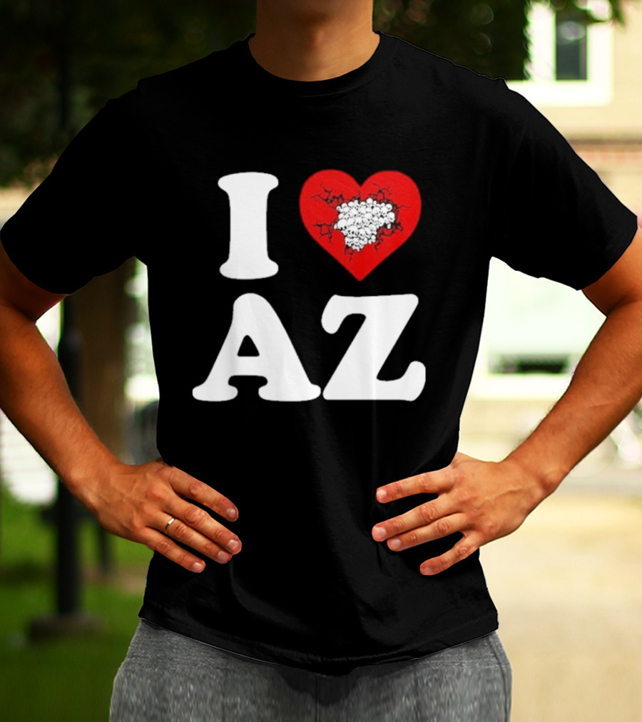 Gatecreeper I Heart Arizona Skull Heart T-Shirt