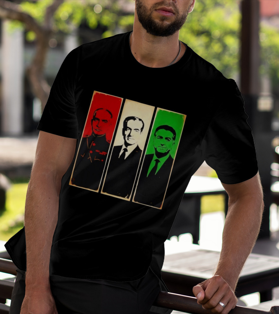 Pahlavi Kings Of Iran Reza Mohammad Reza Iran Flag T-Shirt