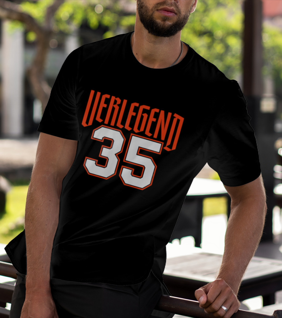 Verlegend 35 Detroit Tigers Justin Verlander Pitcher T-Shirt