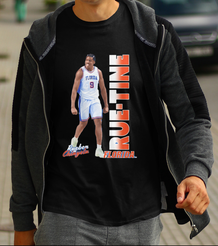 Rueben Chinyelu Florida Gators 9 RUE TINE Basketball T-Shirt