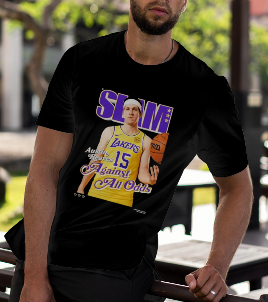 SLAM Cover Austin Reaves Against All Odds Los Angeles Lakers NBA T-Shirt