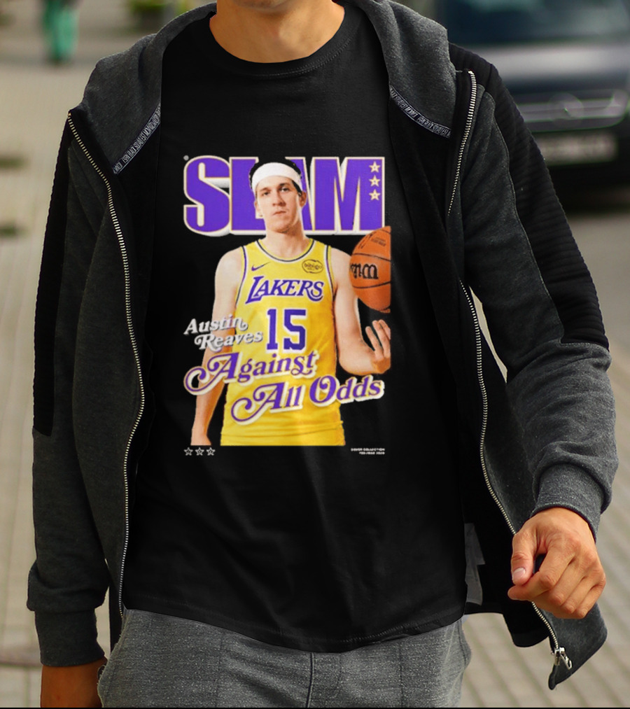 SLAM Cover Austin Reaves Against All Odds Los Angeles Lakers NBA T-Shirt