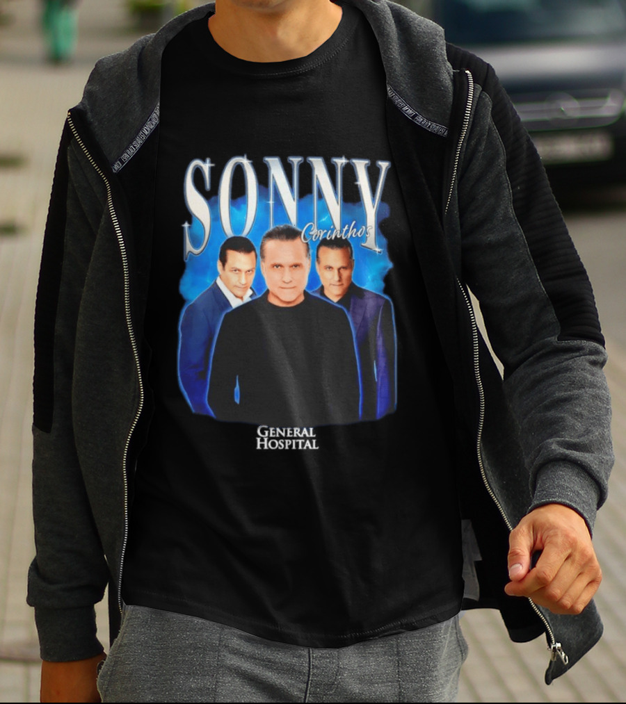 Sonny Corinthos General Hospital Soap Opera Character Trio Blue T-Shirt