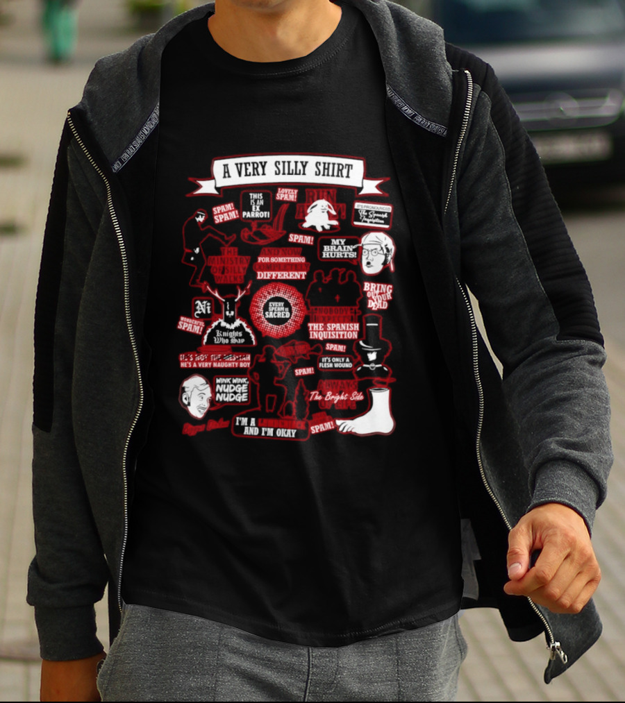 Very Silly This Is An Ex Parrot Spam Spanish Inquisition Bring Out Your Dead T-Shirt
