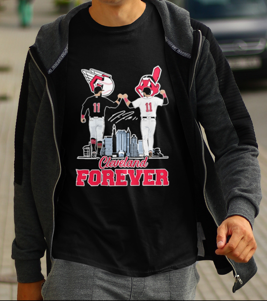 Cleveland Forever Baseball Guardians Indians Heritage Skyline Legends T-Shirt