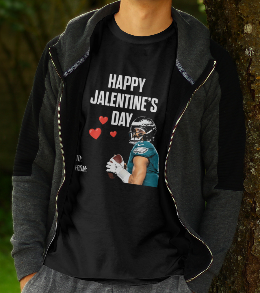 Philadelphia Eagles Happy Jalentine's Day Football Celebration T-Shirt