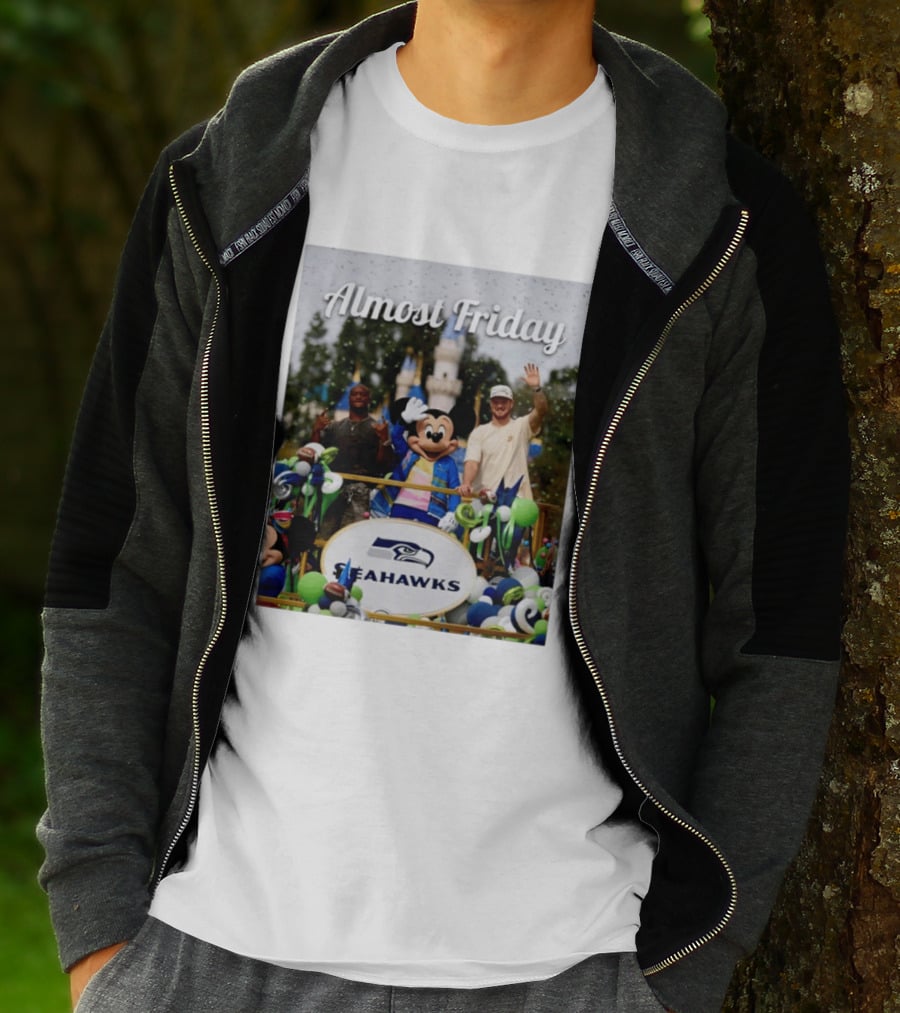 Almost Friday Seahawks Mickey Mouse Parade Magic Kingdom Celebration T-Shirt