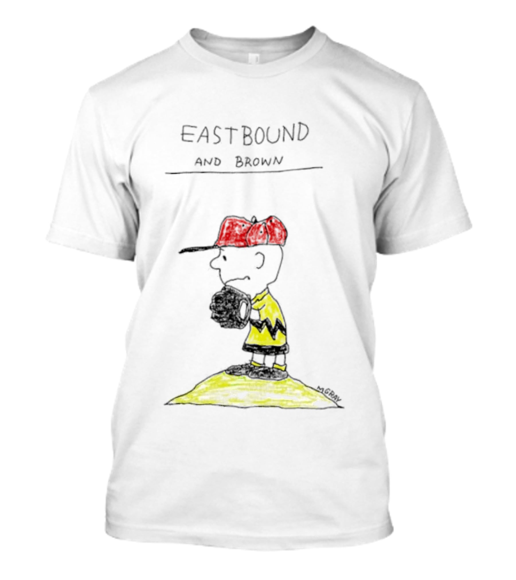 Eastbound And Brown Charlie Comic Baseball Pitcher T-Shirt
