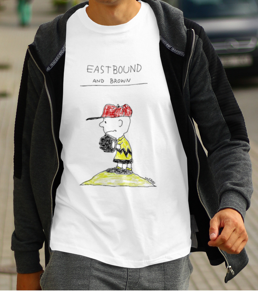 Eastbound And Brown Charlie Comic Baseball Pitcher T-Shirt