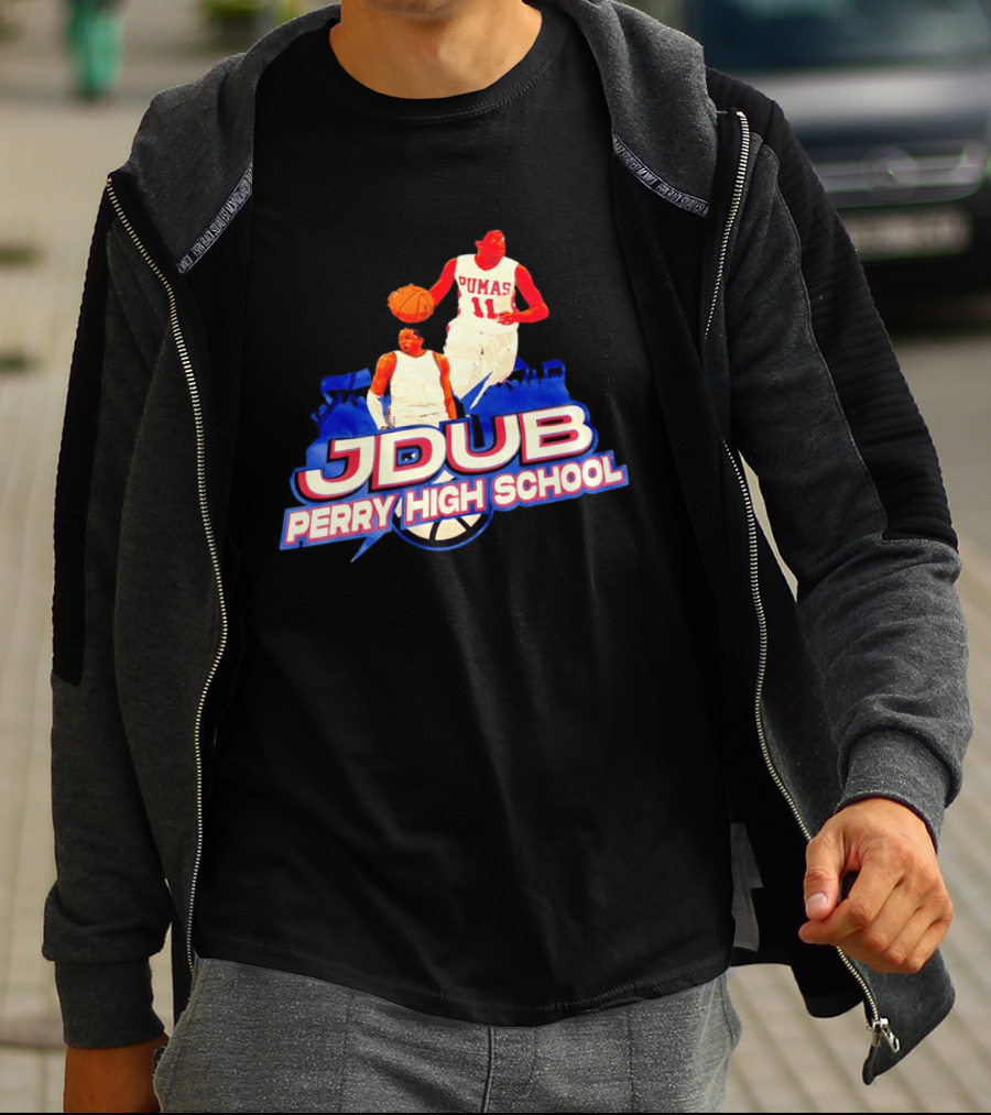 Jdub Perry High School Pumas Basketball T-Shirt