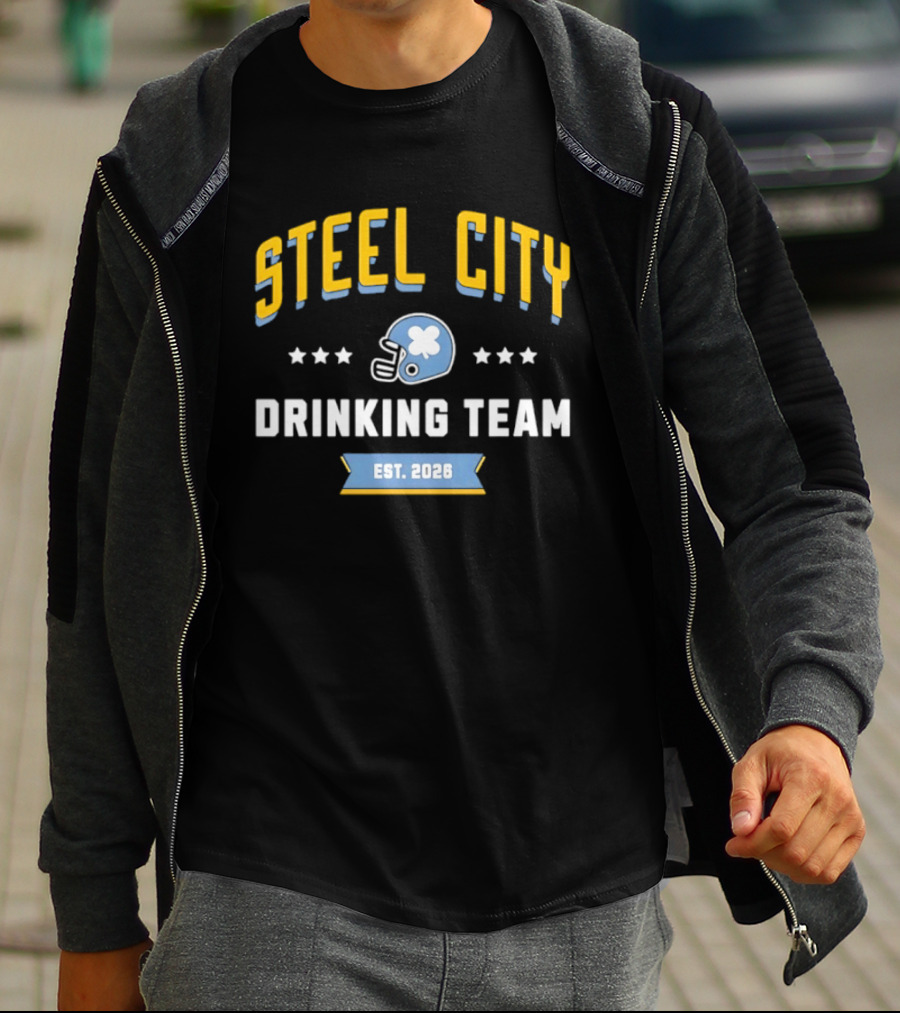 Steel City Drinking Team St. Patrick's Day 2026 Pittsburgh Steelers T-Shirt