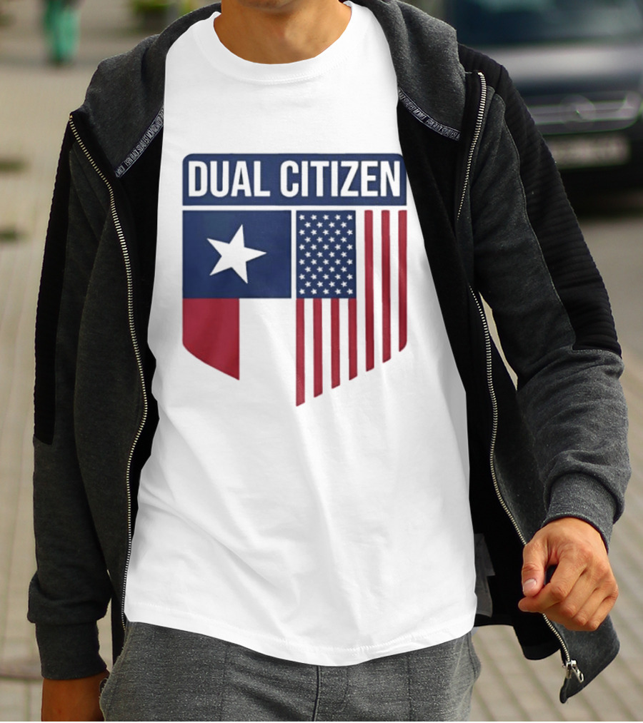 Texas Dual Citizen State Flag Star And Stripes T-Shirt