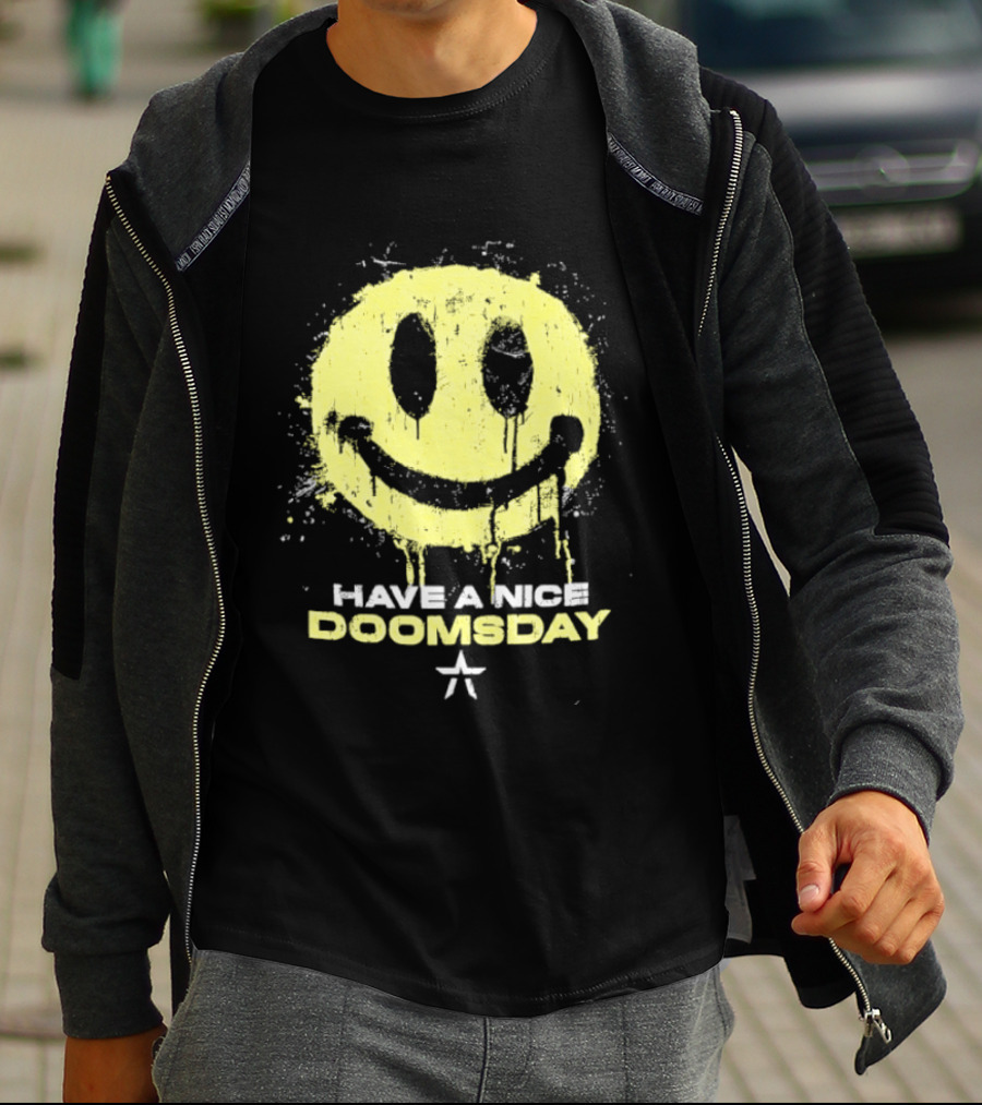 Starset Have A Nice Doomsday Smiley Face Distressed Splatter T-Shirt