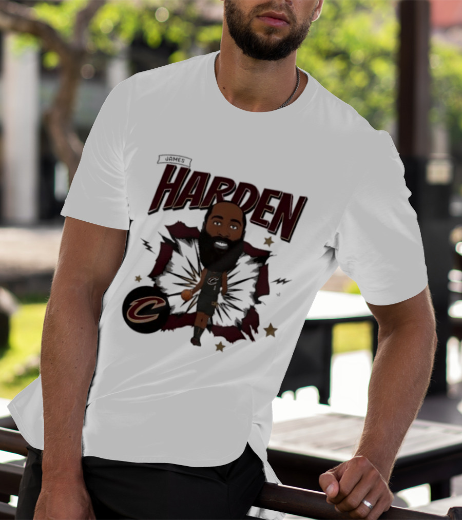 Cleveland Cavaliers James Harden Cartoon Bobblehead T-Shirt