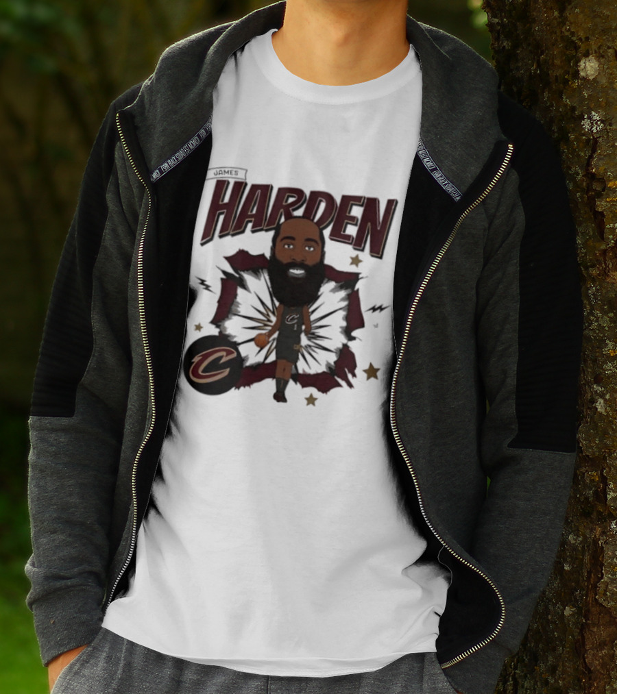 Cleveland Cavaliers James Harden Cartoon Bobblehead T-Shirt