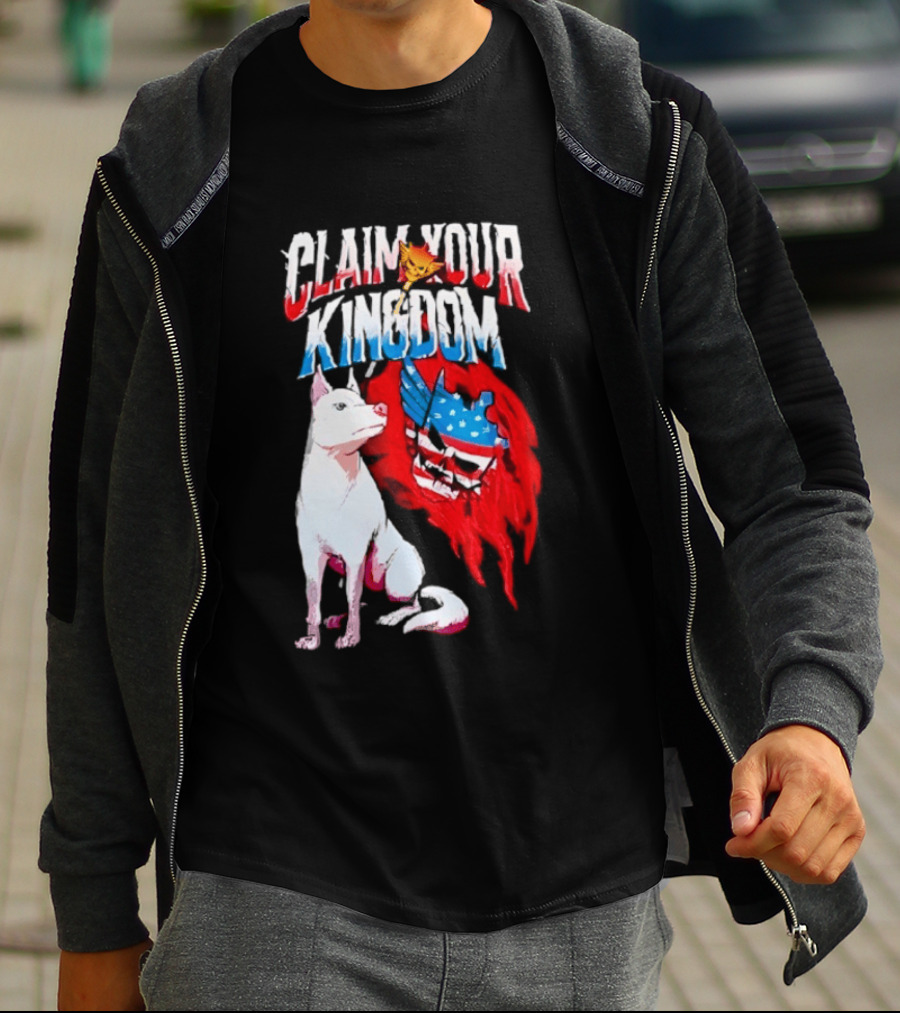 Cody Rhodes Pharaoh Dog Claim Your Kingdom WWE American Flag T-Shirt