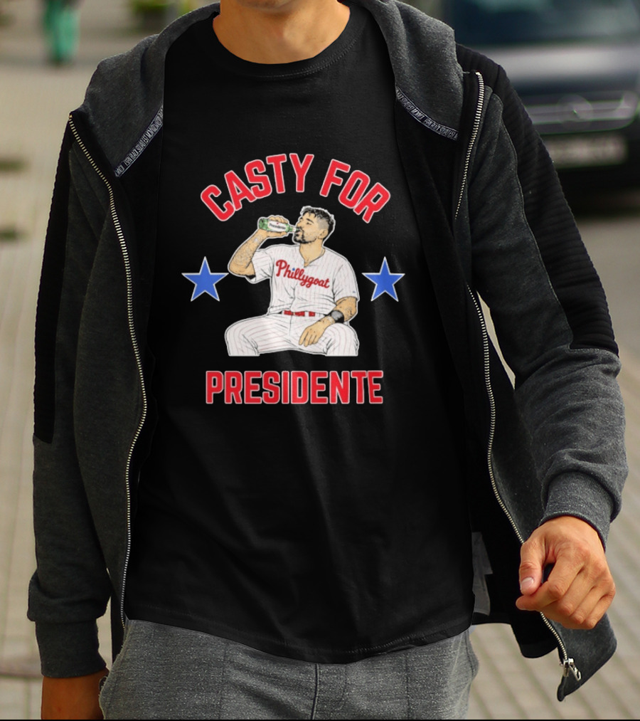 Nick Castellanos Phillygoat Casty For Presidente Philadelphia Phillies Fans T-Shirt