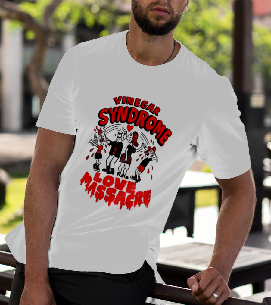 Vinegar Syndrome Love Massacre Retro Horror Comic T-Shirt