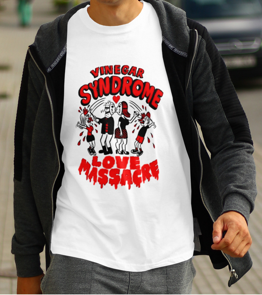 Vinegar Syndrome Love Massacre Retro Horror Comic T-Shirt