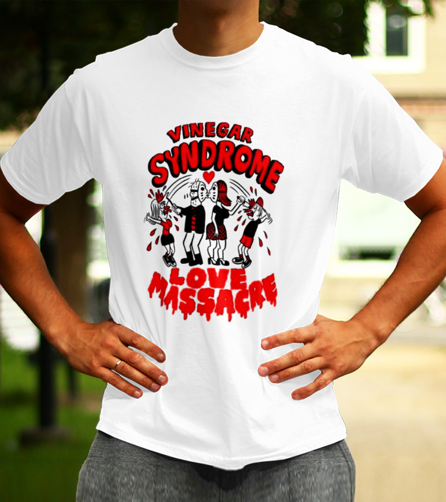 Vinegar Syndrome Love Massacre Retro Horror Comic T-Shirt