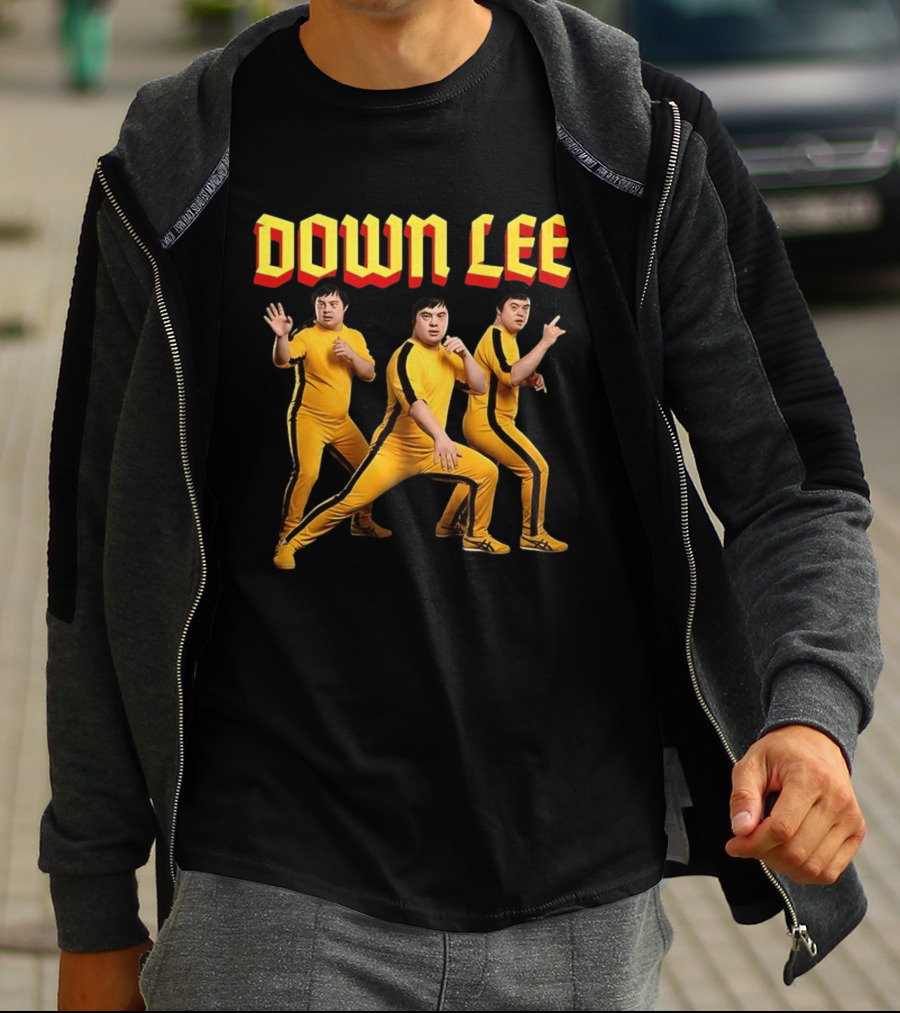 Down Lee Meme Yellow Jumpsuit Trio Martial Arts T-Shirt