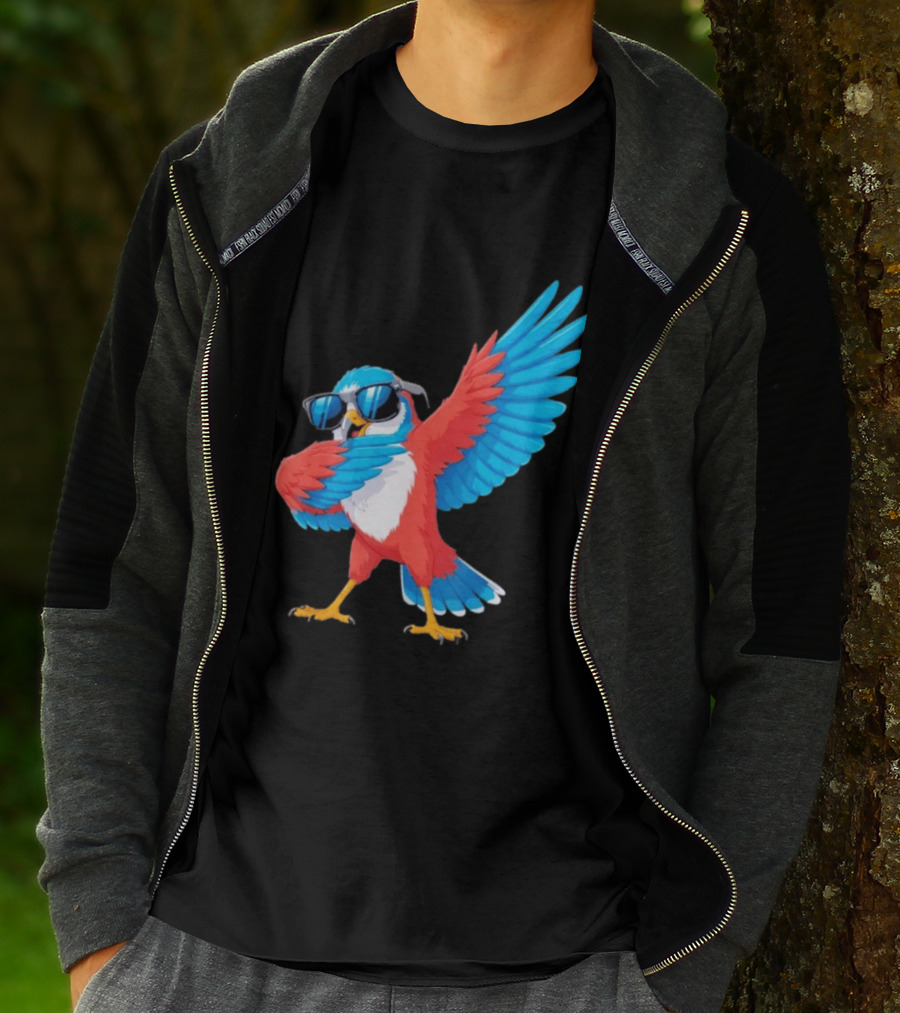 Sea Hawk Bird Dabbing With Sunglasses T-Shirt