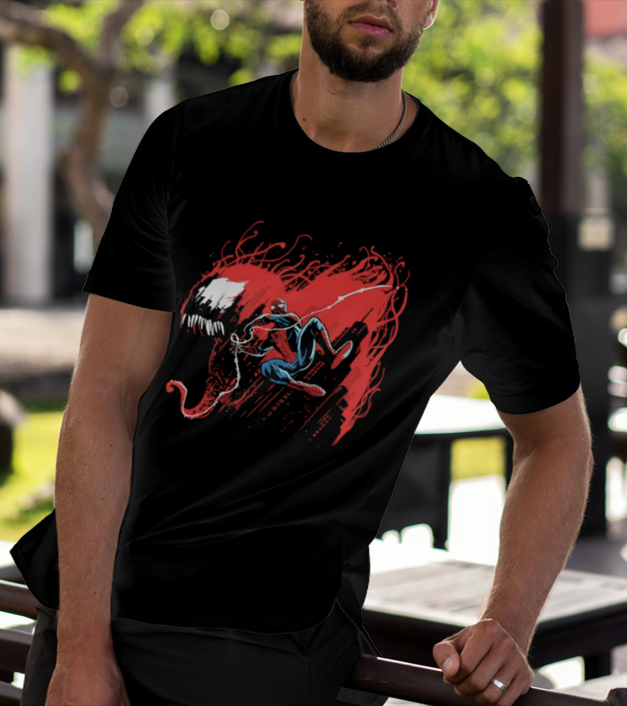 Spider Man Carnage Symbiote Dynamic Battle T-Shirt