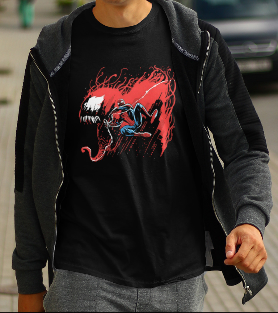 Spider Man Carnage Symbiote Dynamic Battle T-Shirt
